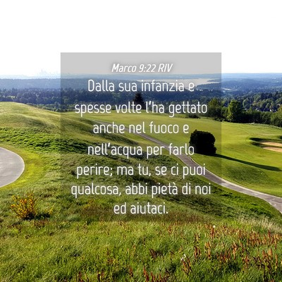 Picture 04 - Marco 9:22 RIV - Dalla sua infanzia e spesse volte l’ha gettato - Bible Verse Picture
