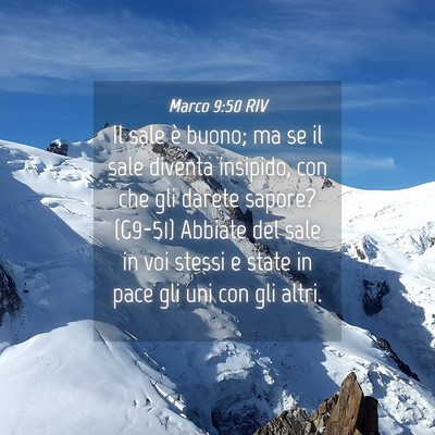 Picture 04 - Marco 9:50 RIV - Il sale è buono; ma se il sale diventa insipido, - Bible Verse Picture