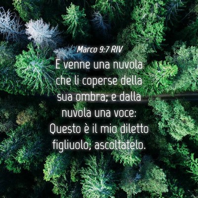 Picture 04 - Marco 9:7 RIV - E venne una nuvola che li coperse della sua - Bible Verse Picture