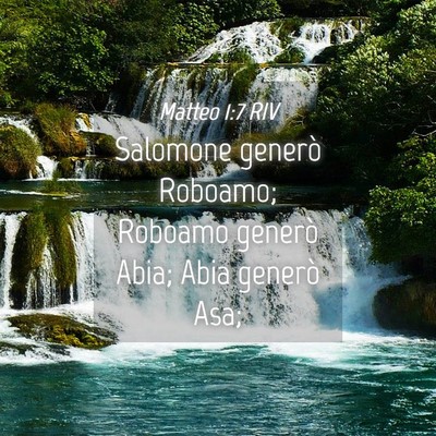 Picture 04 - Matteo 1:7 RIV - Salomone generò Roboamo; Roboamo generò Abia; - Bible Verse Picture