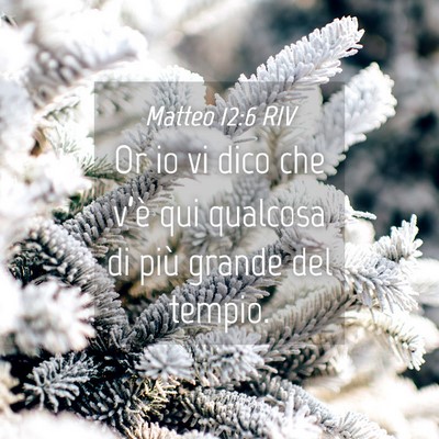 Picture 04 - Matteo 12:6 RIV - Or io vi dico che v’è qui qualcosa di più - Bible Verse Picture