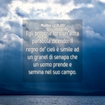 Picture 04 - Matteo 13:31 RIV - Egli propose loro un’altra parabola dicendo: Il - Bible Verse Picture