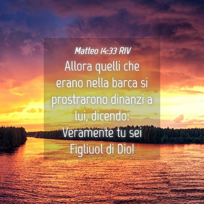 Picture 04 - Matteo 14:33 RIV - Allora quelli che erano nella barca si - Bible Verse Picture