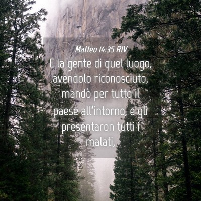 Picture 04 - Matteo 14:35 RIV - E la gente di quel luogo, avendolo riconosciuto, - Bible Verse Picture