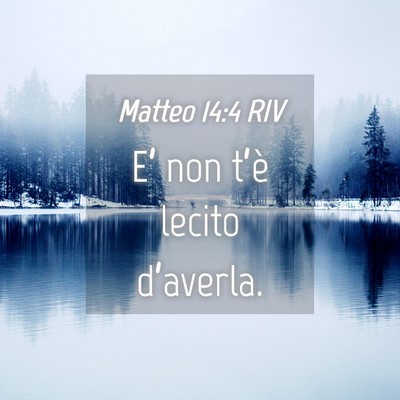 Picture 04 - Matteo 14:4 RIV - E’ non t’è lecito - Bible Verse Picture