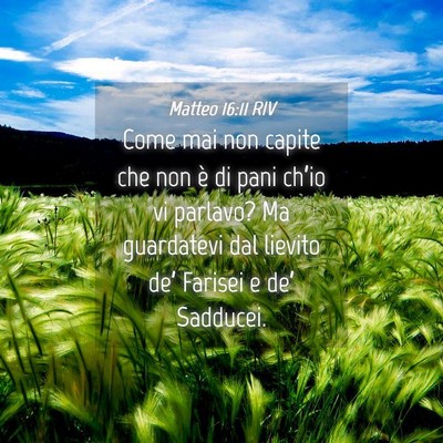 Picture 04 - Matteo 16:11 RIV - Come mai non capite che non è di pani ch’io vi - Bible Verse Picture