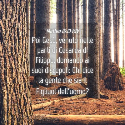 Picture 04 - Matteo 16:13 RIV - Poi Gesù, venuto nelle parti di Cesarea di - Bible Verse Picture