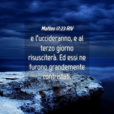 Picture 04 - Matteo 17:23 RIV - e l’uccideranno, e al terzo giorno - Bible Verse Picture