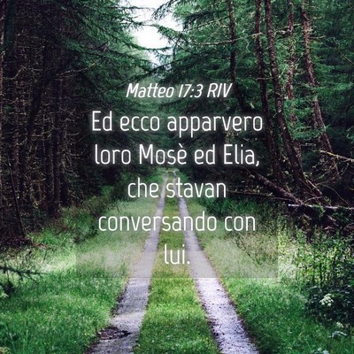 Picture 04 - Matteo 17:3 RIV - Ed ecco apparvero loro Mosè ed Elia, che stavan - Bible Verse Picture
