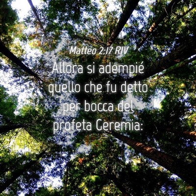Picture 04 - Matteo 2:17 RIV - Allora si adempié quello che fu detto per bocca - Bible Verse Picture