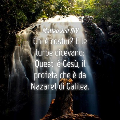 Picture 04 - Matteo 21:11 RIV - Chi è costui? E le turbe dicevano: Questi è - Bible Verse Picture