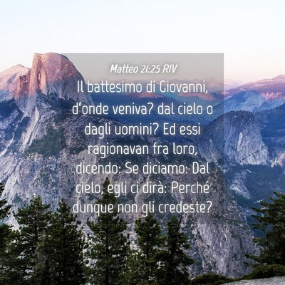 Picture 04 - Matteo 21:25 RIV - Il battesimo di Giovanni, d’onde veniva? dal - Bible Verse Picture