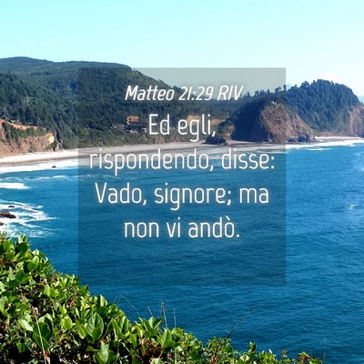 Picture 04 - Matteo 21:29 RIV - Ed egli, rispondendo, disse: Vado, signore; ma - Bible Verse Picture