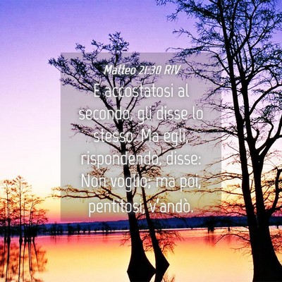 Picture 04 - Matteo 21:30 RIV - E accostatosi al secondo, gli disse lo stesso. Ma - Bible Verse Picture