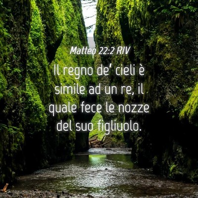 Picture 04 - Matteo 22:2 RIV - Il regno de’ cieli è simile ad un re, il quale - Bible Verse Picture