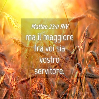 Picture 04 - Matteo 23:11 RIV - ma il maggiore fra voi sia vostro - Bible Verse Picture
