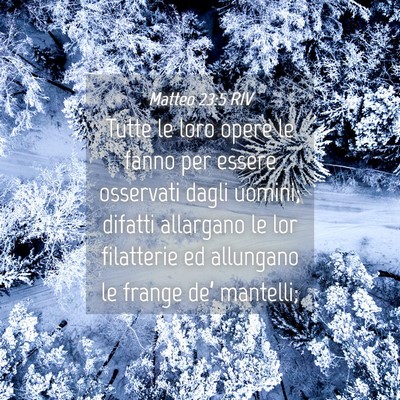 Picture 04 - Matteo 23:5 RIV - Tutte le loro opere le fanno per essere osservati - Bible Verse Picture
