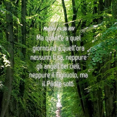 Picture 04 - Matteo 24:36 RIV - Ma quant’è a quel giorno ed a quell’ora - Bible Verse Picture