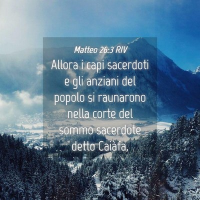 Picture 04 - Matteo 26:3 RIV - Allora i capi sacerdoti e gli anziani del popolo - Bible Verse Picture