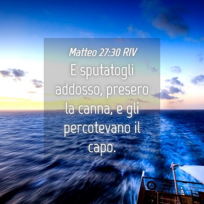Picture 04 - Matteo 27:30 RIV - E sputatogli addosso, presero la canna, e gli - Bible Verse Picture
