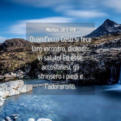 Picture 04 - Matteo 28:9 RIV - Quand’ecco Gesù si fece loro incontro, - Bible Verse Picture