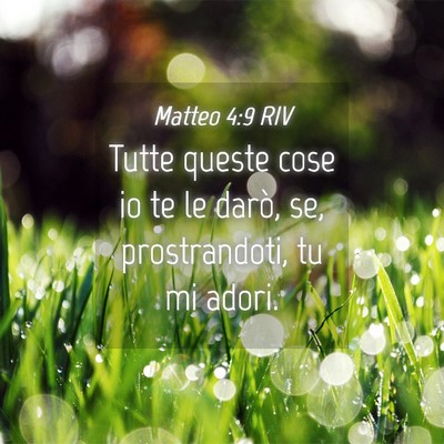 Picture 04 - Matteo 4:9 RIV - Tutte queste cose io te le darò, se, - Bible Verse Picture