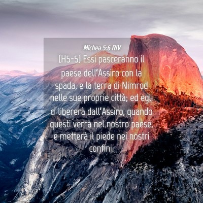 Picture 04 - Michea 5:6 RIV - (H5-5) Essi pasceranno il paese dell’Assiro con - Bible Verse Picture