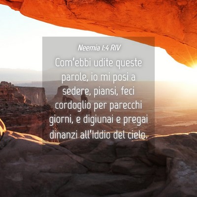 Picture 04 - Neemia 1:4 RIV - Com’ebbi udite queste parole, io mi posi a - Bible Verse Picture