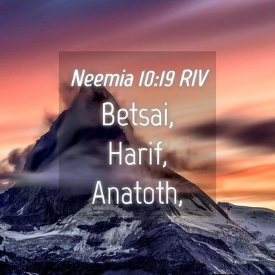 Picture 04 - Neemia 10:19 RIV - Betsai, Harif, - Bible Verse Picture