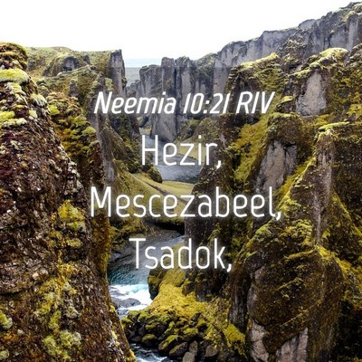 Picture 04 - Neemia 10:21 RIV - Hezir, Mescezabeel, - Bible Verse Picture