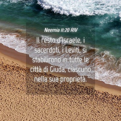 Picture 04 - Neemia 11:20 RIV - Il resto d’Israele, i sacerdoti, i Leviti, si - Bible Verse Picture