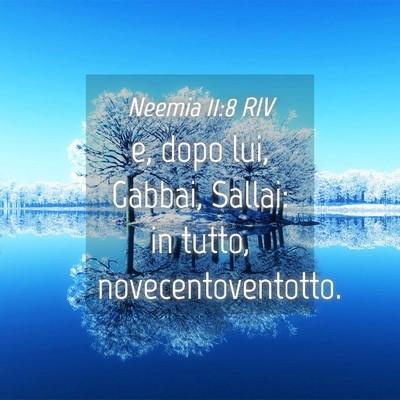 Picture 04 - Neemia 11:8 RIV - e, dopo lui, Gabbai, Sallai: in tutto, - Bible Verse Picture