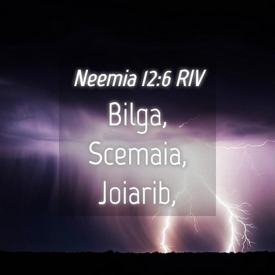 Picture 04 - Neemia 12:6 RIV - Bilga, Scemaia, - Bible Verse Picture