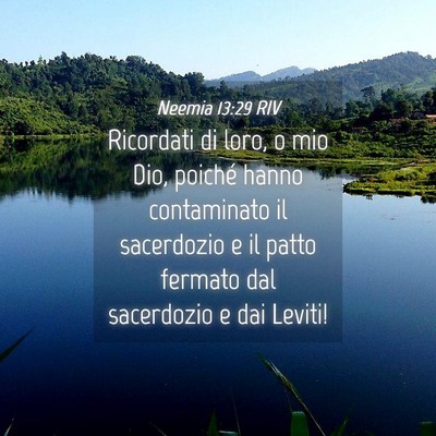 Picture 04 - Neemia 13:29 RIV - Ricordati di loro, o mio Dio, poiché hanno - Bible Verse Picture