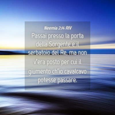 Picture 04 - Neemia 2:14 RIV - Passai presso la porta della Sorgente e il - Bible Verse Picture