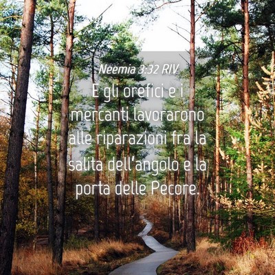 Picture 04 - Neemia 3:32 RIV - E gli orefici e i mercanti lavorarono alle - Bible Verse Picture