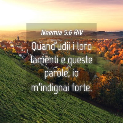 Picture 04 - Neemia 5:6 RIV - Quand’udii i loro lamenti e queste parole, io - Bible Verse Picture