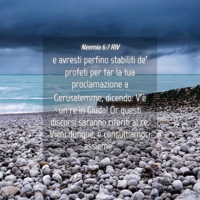 Picture 04 - Neemia 6:7 RIV - e avresti perfino stabiliti de’ profeti per far - Bible Verse Picture