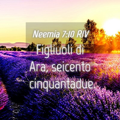 Picture 04 - Neemia 7:10 RIV - Figliuoli di Ara, seicento - Bible Verse Picture