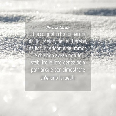 Picture 04 - Neemia 7:61 RIV - Ed ecco quelli che tornarono da Tel-Melah, da - Bible Verse Picture