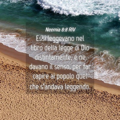 Picture 04 - Neemia 8:8 RIV - Essi leggevano nel libro della legge di Dio - Bible Verse Picture