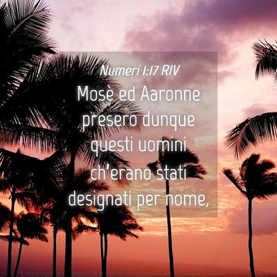 Picture 04 - Numeri 1:17 RIV - Mosè ed Aaronne presero dunque questi uomini - Bible Verse Picture