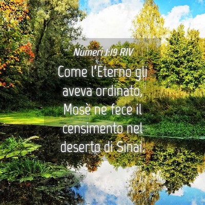 Picture 04 - Numeri 1:19 RIV - Come l’Eterno gli aveva ordinato, Mosè ne fece - Bible Verse Picture