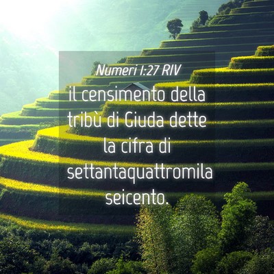 Picture 04 - Numeri 1:27 RIV - il censimento della tribù di Giuda dette la - Bible Verse Picture