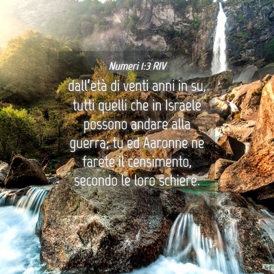 Picture 04 - Numeri 1:3 RIV - dall’età di venti anni in su, tutti quelli che - Bible Verse Picture