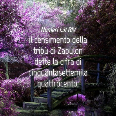 Picture 04 - Numeri 1:31 RIV - il censimento della tribù di Zabulon dette la - Bible Verse Picture