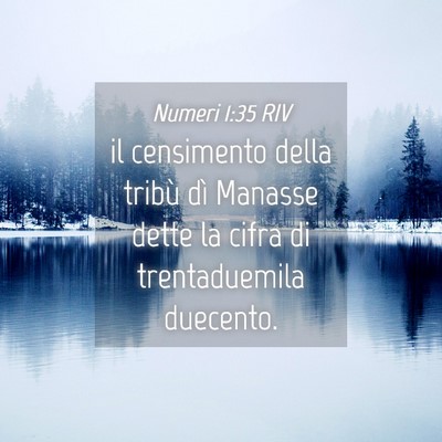 Picture 04 - Numeri 1:35 RIV - il censimento della tribù dì Manasse dette la - Bible Verse Picture