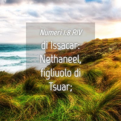 Picture 04 - Numeri 1:8 RIV - di Issacar: Nethaneel, figliuolo di - Bible Verse Picture