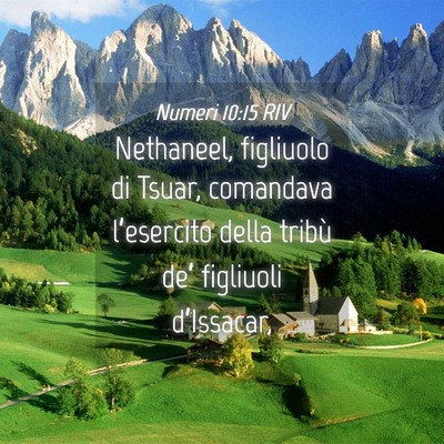 Picture 04 - Numeri 10:15 RIV - Nethaneel, figliuolo di Tsuar, comandava - Bible Verse Picture