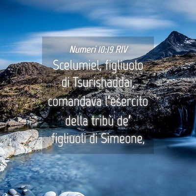 Picture 04 - Numeri 10:19 RIV - Scelumiel, figliuolo di Tsurishaddai, comandava - Bible Verse Picture
